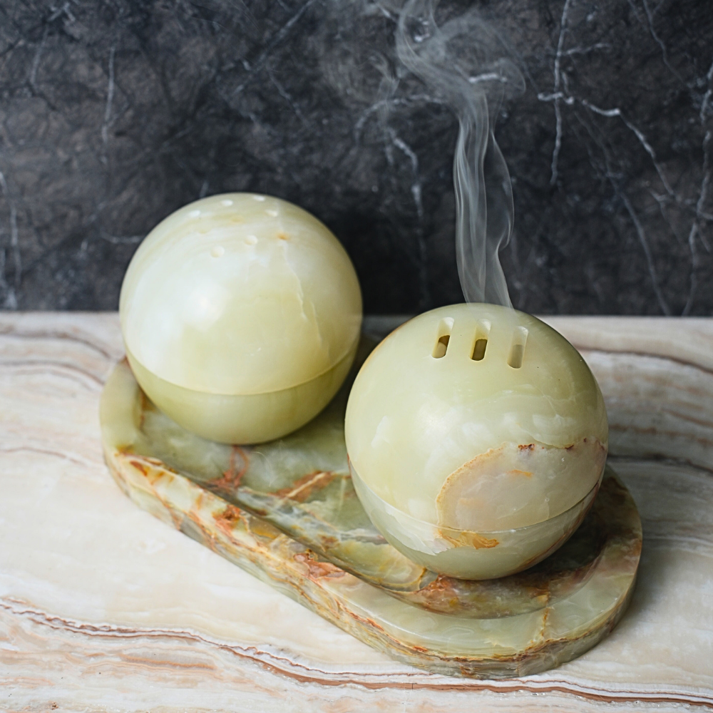Incense Burner Onyx Set