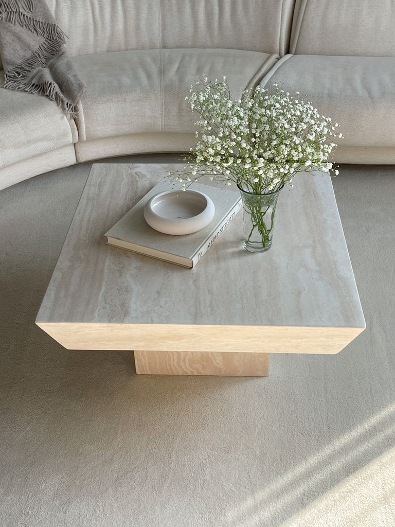 Angular Honed Travertine Coffee Table