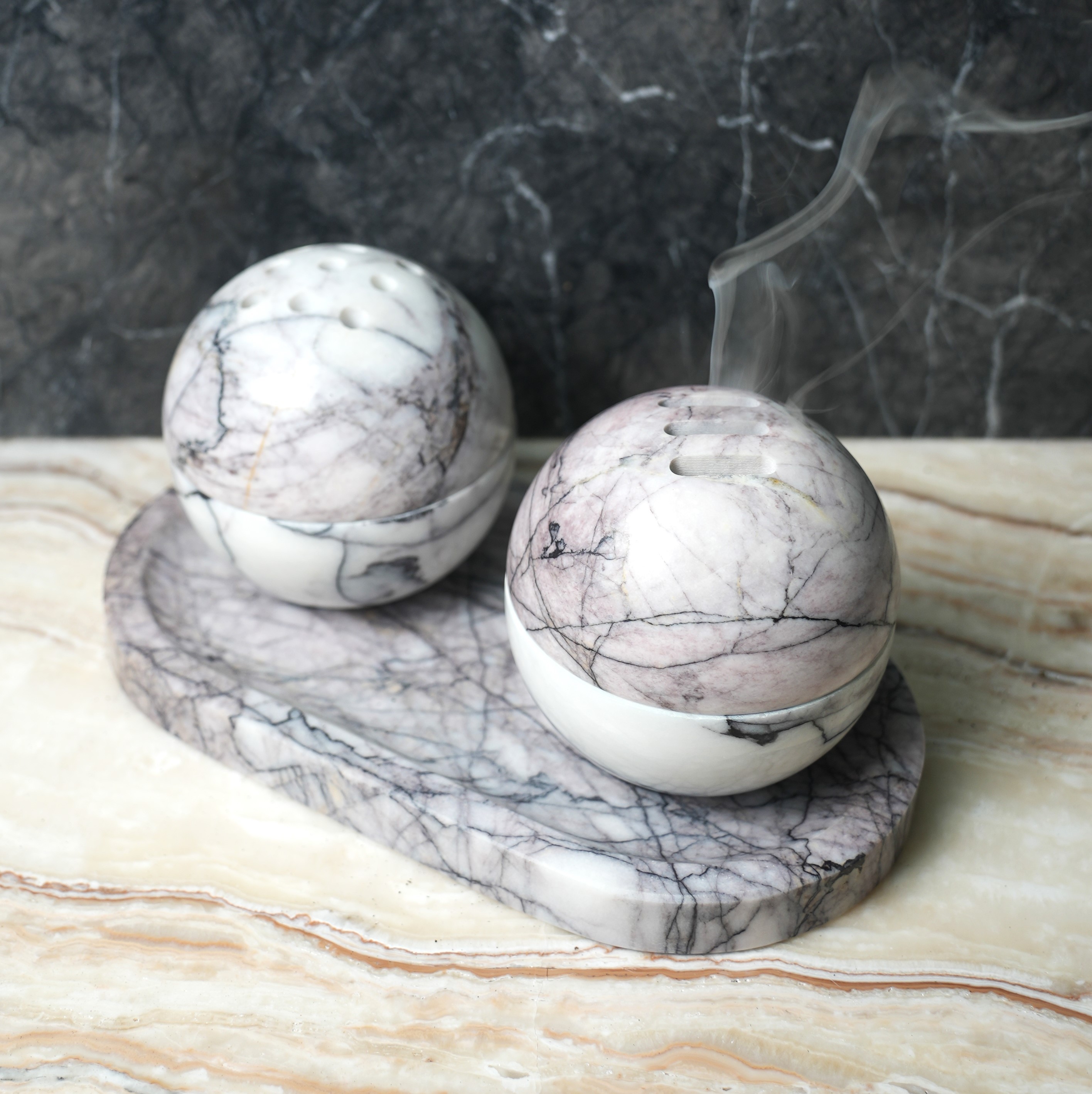 Incense Burner Lilac Set