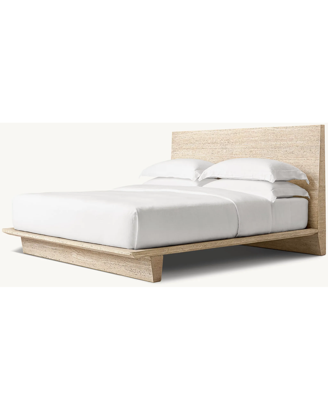 Wyeth Travertine Panel Platform Bed