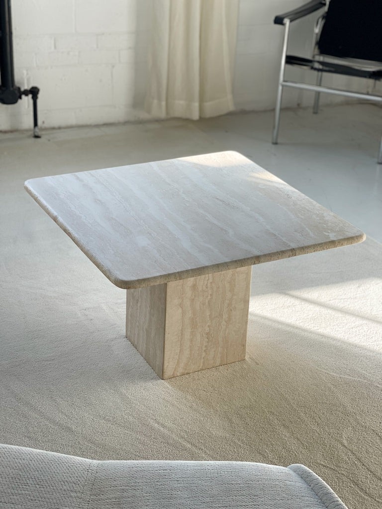Light Travertine Coffee Table
