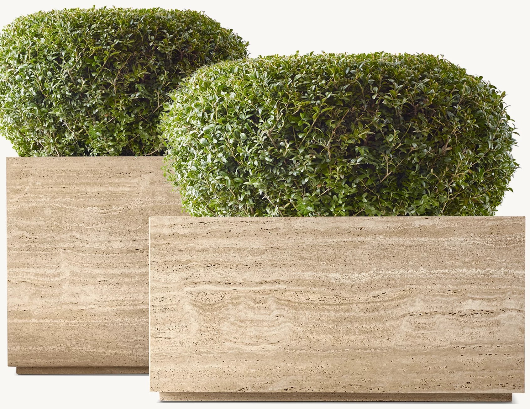 Travertine Plinth Square Planter