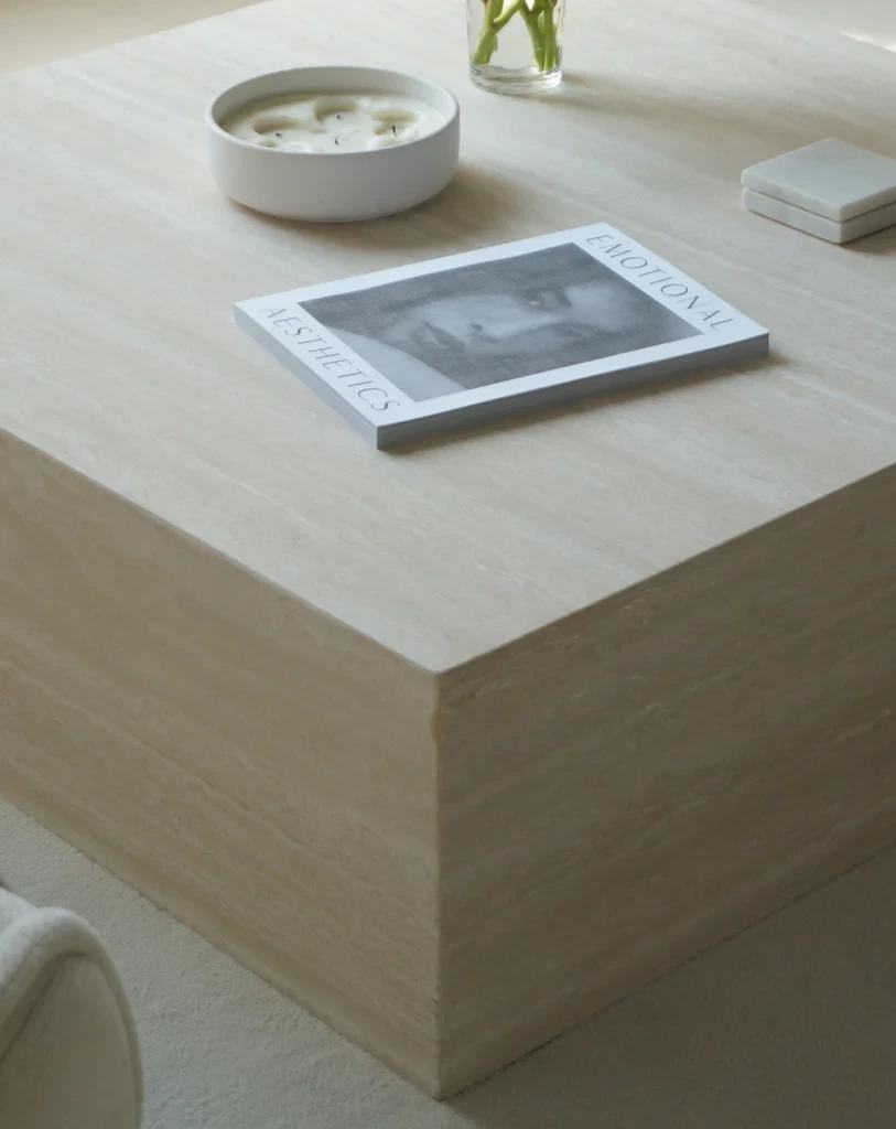 XL Travertine Block Coffee Table