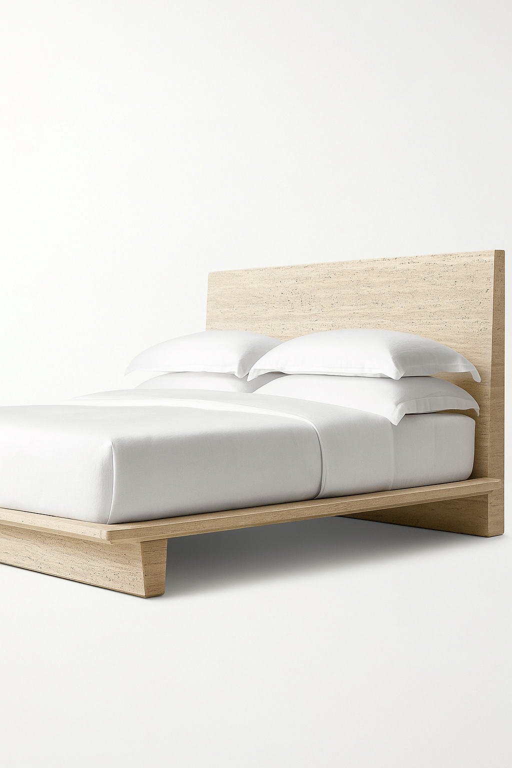 Wyeth Travertine Panel Platform Bed